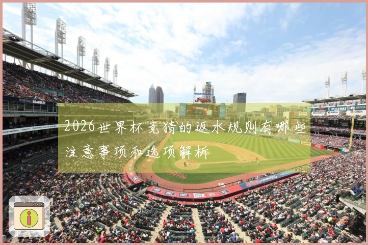 2026世界杯竞猜的返水规则有哪些注意事项和选项解析